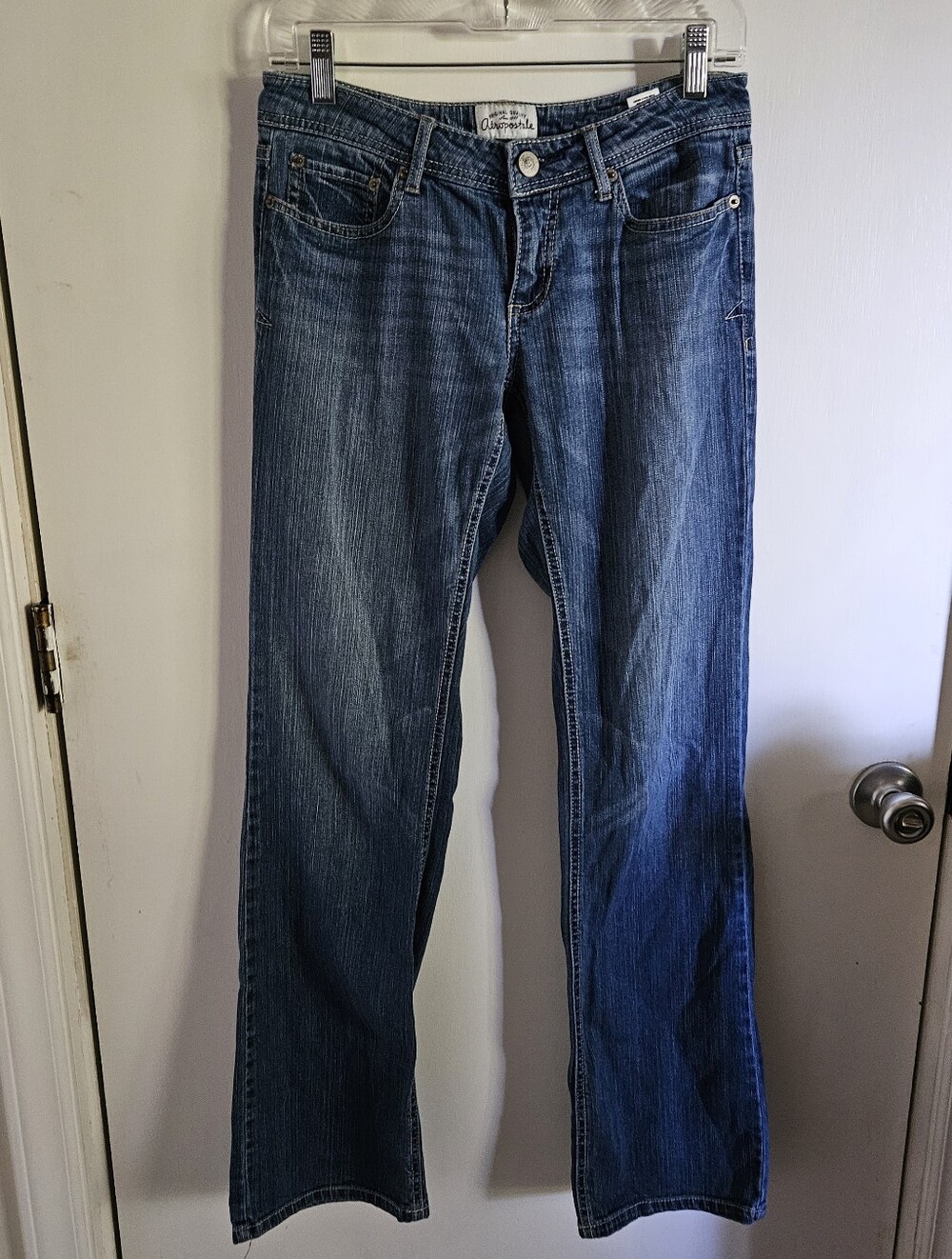 Aeropostale Women’s Chelsea Bootcut Jeans Size 5/6 Long Medium Wash Y2K